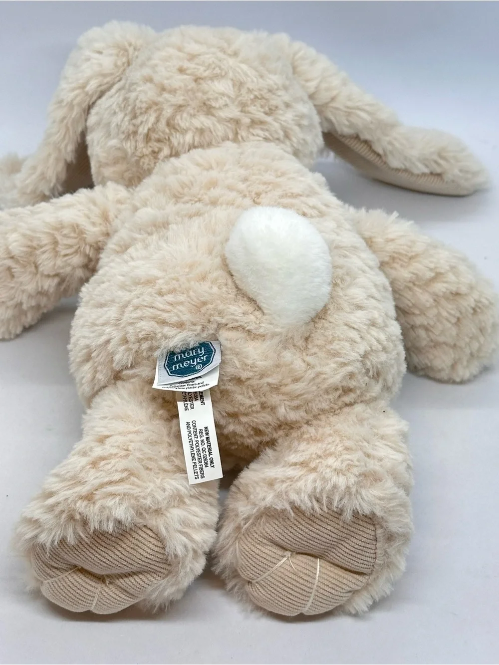 Lot/2 Mary Meyer Bunny White Pebble Plush Rabbits Stuffed Animal Soft Pink Beige